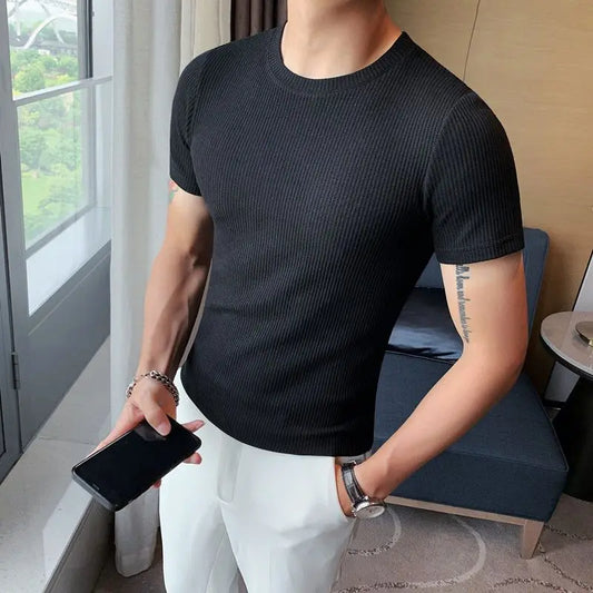 Korean Slim Fit Men’s T-shirt – Style, Comfort & Versatility for Summer