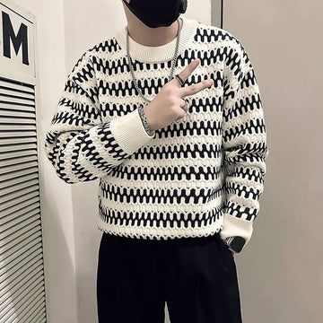 Korean Striped Oversized Sweater – Casual, Modern and Full of Style