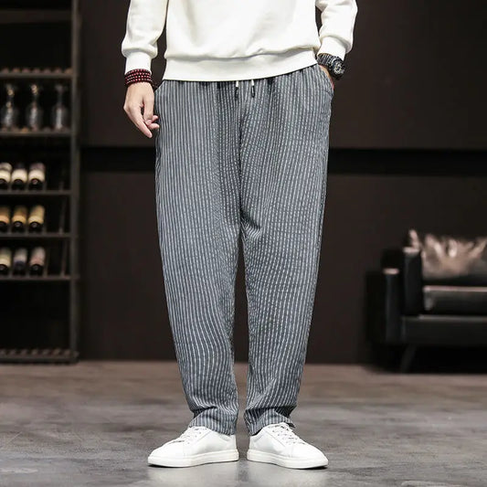 Men’s Casual Striped Harem Trousers – Comfort, Style & Versatility for Every Season