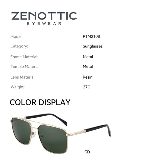 ZENOTTIC 2024 – Men’s Polarised Sunglasses with Double Bridge