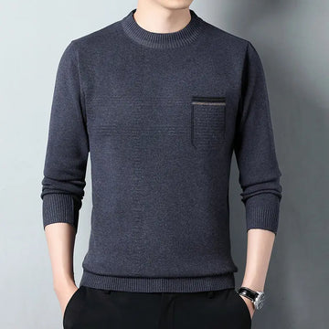 Pullovers de Malha O-Neck Casuais – Estilo Vintage 2024 Outono/Inverno