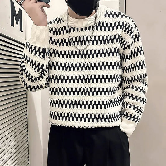 Korean Striped Oversized Sweater – Casual, Modern and Full of Style