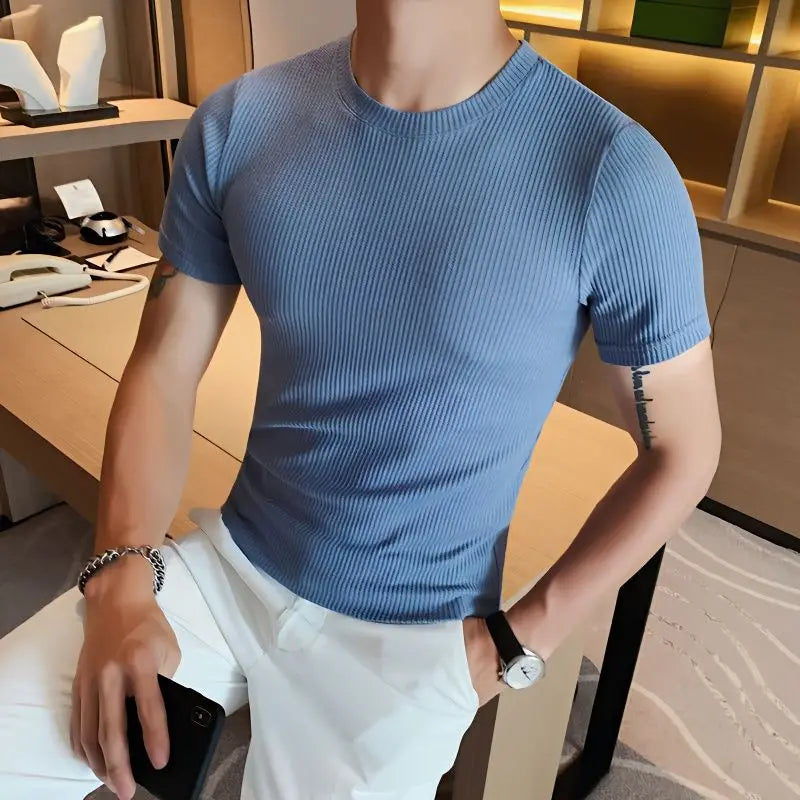 Korean Slim Fit Men’s T-shirt – Style, Comfort & Versatility for Summer