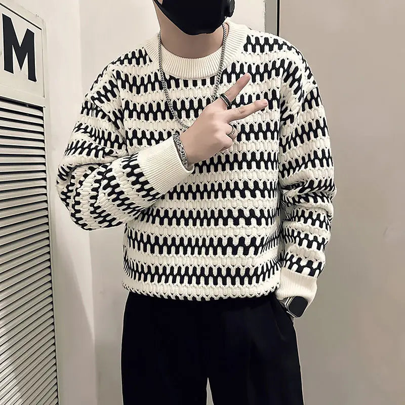 Korean Striped Oversized Sweater – Casual, Modern and Full of Style