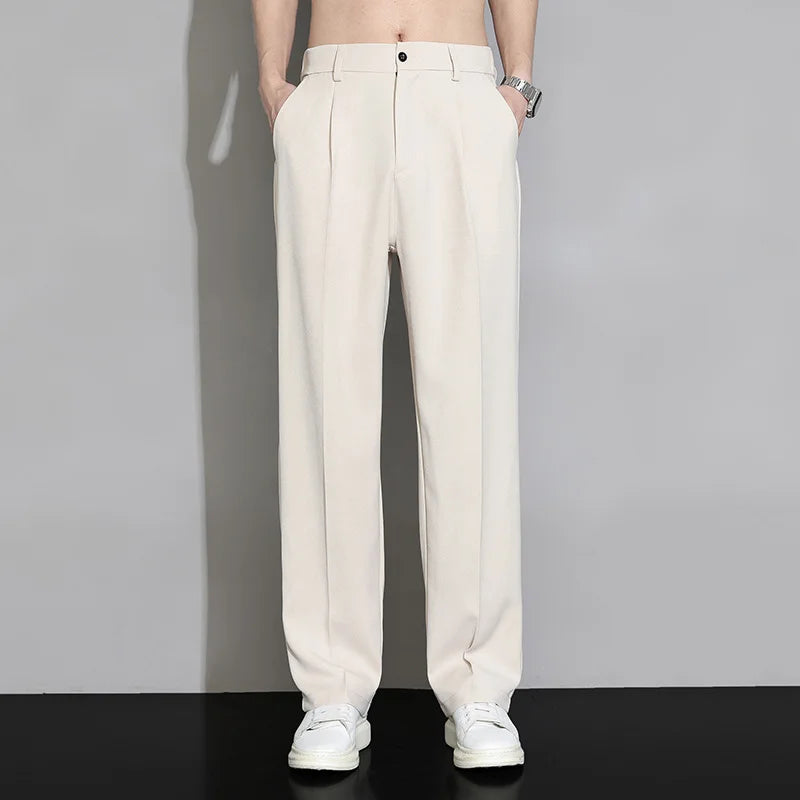 Men’s Slim Fit Ice Silk Casual Trousers – Comfort, Style and Versatility